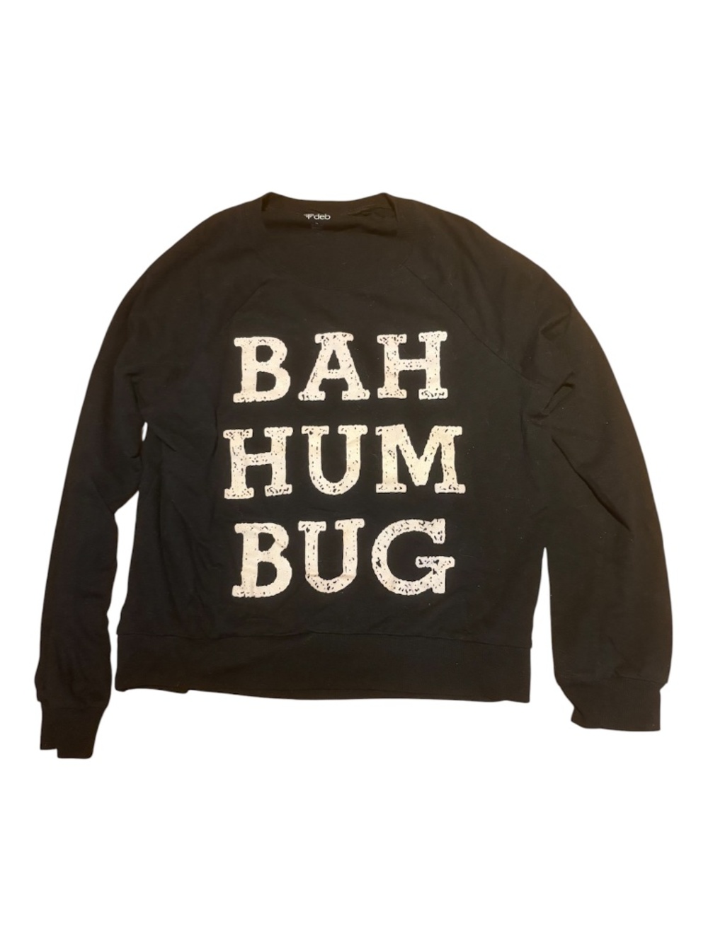 BAH HUM BUG Black Long Sleeve Shirt | Size Medium